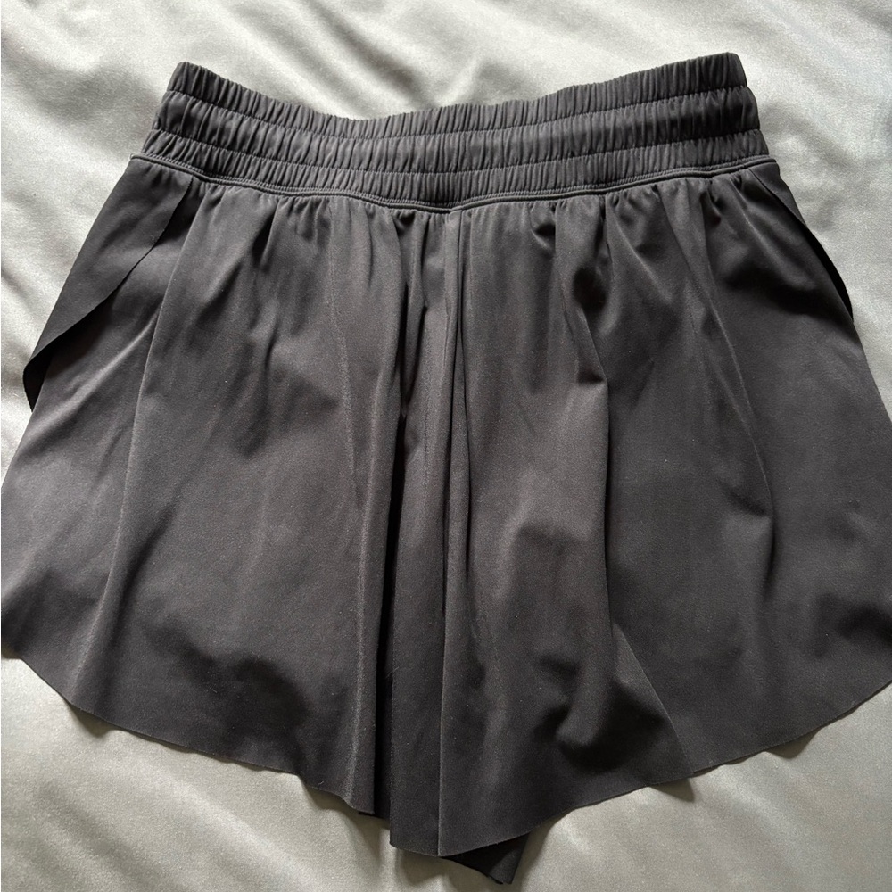Gilly Hicks Black Layered Athletic Shorts with Drawstring - Picture 3 of 4